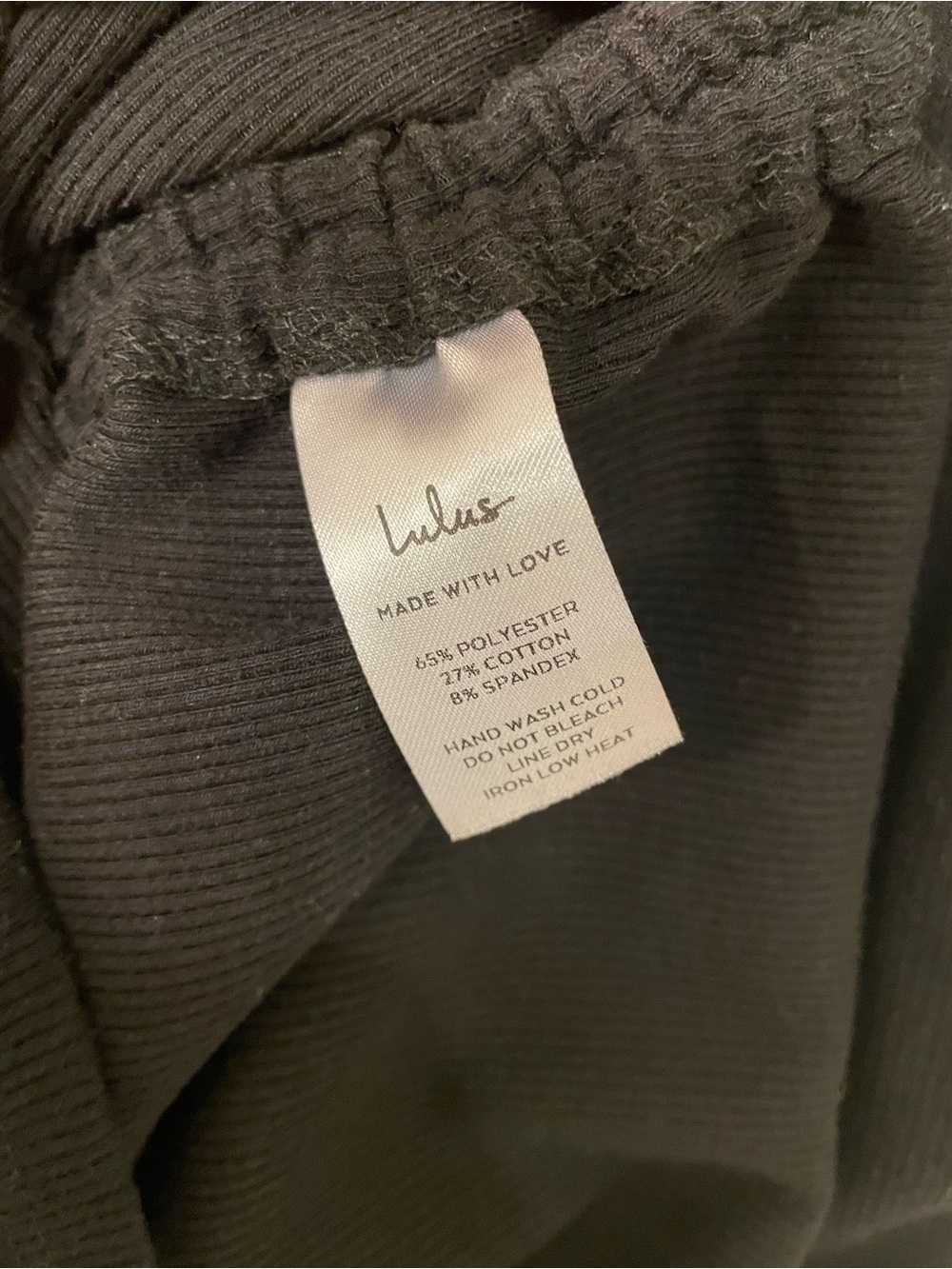 Lulus Over and Over Black Ribbed Drawstring Ruched Bodycon Dress, Medium - Picture 7 of 8
